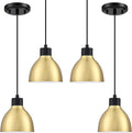 4 Pack 1 Light Industrial Hanging Indoor 6" Mini Kitchen Island Pendant Ceiling Light Fixtures,Black Brushed Bronze Finish for Bar Dining Room Corridor Living Room