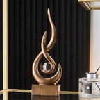 AWNR Abstract Art Deco Decor Statues for Home,Shelves,Table,Living Room, Dining Room,Modern Sculpture Decoraciones of Homes for Sale (Bronze)
