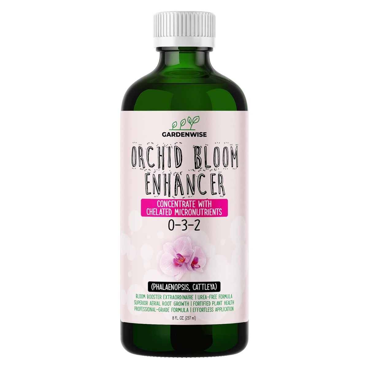 0-3-2 Giant Bloom: Orchid Bloom Enhancer - Orchid Bloom Booster - Orchid Food Fertilizer Concentrate - Chelated Nutrients for Healthy Flower & Reblooms (8 OZ)
