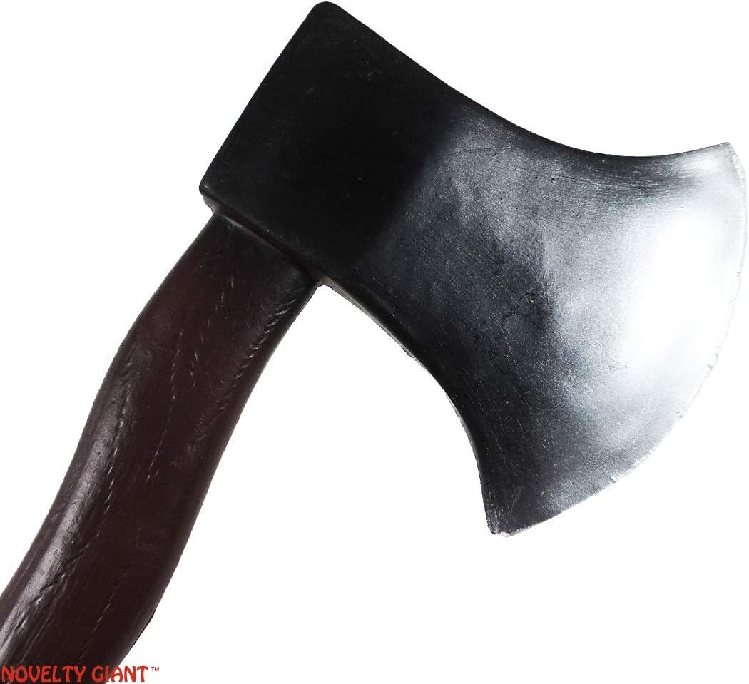 12" High Density Foam Hand Axe Viking Barbarian Theater Prop Brown