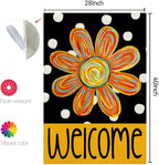 CROWNED BEAUTY Summer Floral House Flag 28x40 Inch Double Sided Large Burlap Welcome Holiday Flag for Outside Yard CF1503-40