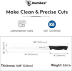 14-Inch Serrated Bread Knife, Premium High Carbon Stainless Steel Blade Knife for Bread with Ergonomic Handle, NSF Certified, DT-30 Series, Black