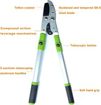 Bypass Lopper with Extendable, Anvil Lopper Heavy Duty, Tree Trimmer Telescopic 26-41 Inch, Garden Pruner 5 Sections Handle Adjustment, Branch Cutter with 2 Inch Cut Capacity