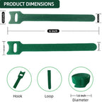 CHZKVOY 100Pcs 6-Inch Green Reusable Adjustable Plant Ties & Garden Tape
