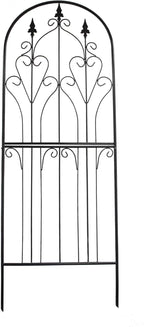 Trellis 70.9" H x 25.6" W Metal Premium Quality Material Rust-Resistant Climbing Frame for Vines Flowers Elegant Garden Roses Vine Ivy Clematis Trellises Black