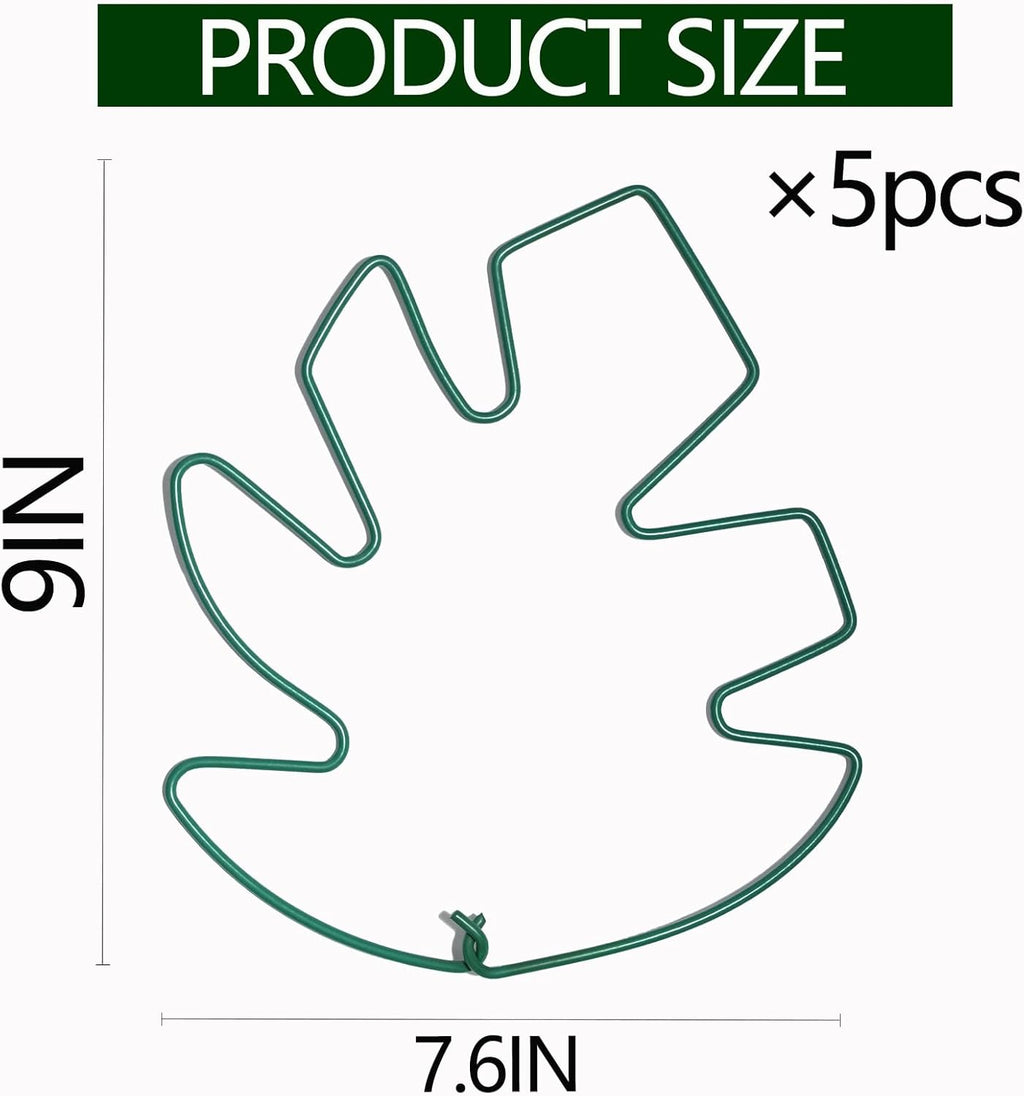 5PCS Monstera Plant Support Stem 9 x 7.6 in- Durable Stabilizer Set for Indoor Climbing Plants, Holders for Enhancing Growth, Ideal Gift for Plant Lovers, Fishbone Cactus Stake Garden Tool