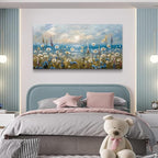 Canvas Wall Art for Living Room Wall Decor for Bedroom Office Modern Hotel Wall Decorations White Flower Landscape Paintings Farmhouse Pictures Artwork Room Aesthetic Home Decor 40x20