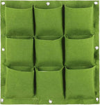 WFIST Vertical Hanging Planter Bag, Breathable Felt Wall Garden Planter with Metal Grommets, Indoor/Outdoor Space-Saving Herb & Flower Growing Pouch (12-Pocket)