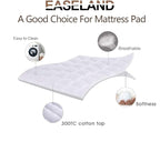 EASELAND King Size Mattress Pad Pillow Top Mattress Cover Quilted Fitted Mattress Protector Cotton 8-21" Deep Pocket Cooling Topper (78x80 Inches, White)