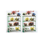 Panana 2 x Display Storage Racking for Garden Garage Greenhouse Staging Plant Stand Greenhouse 4-Tire Racking Shelving Unit for Garden Shed Garage