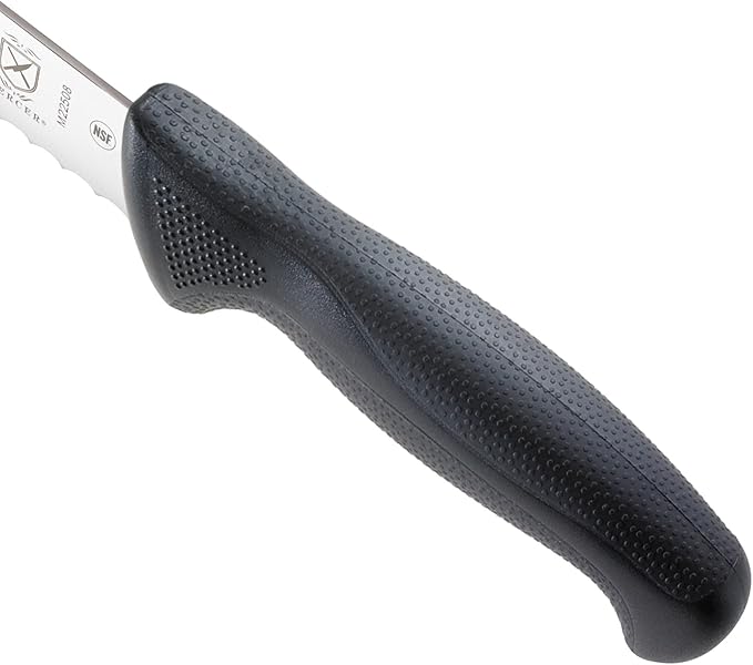 Mercer Culinary M22508 Millennia Black Handle, 8-Inch Wavy Edge, Bread Knife
