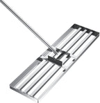 Lawn Leveling Rake, Lawn Leveler Tool with 6.5ft Handle Rakes, 304Stainless Steel Yard Leveling Rake, Heavy Duty Soil Leveling Rakes for Backyard, Garden, Farm, Pasture (35x10inch-6.5FT)