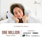 Pizuna 100% Cotton King 3 Pc Duvet Cover + 1 Pc Fitted Sheet Set 400 Thread Count White Sateen Weave Luxurious Long Staple Cotton 4 Piece Bedding Set - 1 Duvet Cover, 2 Pillow Shams, 1 Fitted Sheet