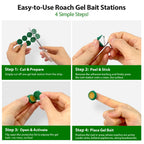 16 Pack Roach Killer Indoor Infestation Roaches Gel Bait Stations, Powerful Cockroach Killer Indoor Home for Roach Infestation, Long-Lasting & Effective Cockroach Gel Bait, Easy to Use