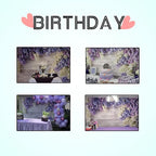 7x5ft Wooden Plank Photography Backdrops Purple Lilac Flowers Rustic Vintage Wood Wall Newborn Baby Shower Girls Adult Portrait Photo Background Kids Birthday Party Decor Photoshoot Studio Props