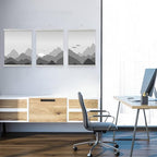 Magnetic Poster Hanger, 22x34 22x28 22x14 Poster Frame Wood Wooden Magnet Print Posters Dowel Scroll Hanger Hangers Hanging Kit for Walls Map Canvas Artwork (Grey, 22")