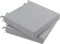 AAAAAcessories Outdoor Seat Cushions for Chairs, Waterproof, Fade-Resistant, 20" x 20" x 3", Patio Furniture Replacement Cushions, Set of 2, Gray