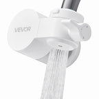 VEVOR Faucet Mount Water Filter, Horizontal Water Purifier for Sink Tap, Carbon Fiber Filters, Removes Chlorine Lead with 1 Filter, Fits Most Kitchen or Bathroom Faucets, White