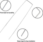200 Pack 8 Inch Landscape Staples - Heavy Duty 11 Gauge Galvanized Steel Garden Stakes Staples - Weed Barrier Stakes U-Shaped Pins for Securing Pegs Irrigation Tubing Fabric Ground Sheets