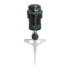 Orbit H2O-Six Gear-Drive Sprinkler on Metal T-Spike - Customizable Lawn Watering Coverage - Multi-Pattern Rotating Head with Adjustable Spray Range - Durable Outdoor Yard Irrigation Sprinkler - 58573