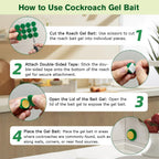 36 Pack Cockroach Gel Bait, Highly Effective Roach Killer Indoor Infestation Solution, Fast Acting Cockroach Killer Indoor Home Kitchen Use, Easy to Apply & No Mess Roach Bait, Long-Lasting