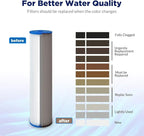 Membrane Solutions 5 Micron Pleated Polyester Sediment Water Filter 10"x2.5" Replacement Cartridge Universal Whole House Pre-Filter Compatible with W50PE, WFPFC3002, SPC-25-1050, FM-50-975 - 24 Pack