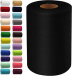 Black Tulle Fabric Rolls 6 Inch by 100 Yards (300 feet) Fabric Spool Tulle Ribbon for DIY Black Halloween Tutu Bow Baby Shower Birthday Party Wedding Decorations Christmas Craft Supplies