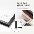 Opposite Wall - 12x12 in - Black Solid Oak Wood Picture Frame - Lightweight, Versatile & Shatterproof - Wall Hanging Poster or Photo Frame - Wall Decor for Office, Gallery & Home