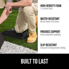 GORILLA GRIP® Extra Thick Supportive Foam Kneeling Pad, Large Cushion Heavy Duty Knee Pads for Gardening, Baby Bath Time, Dirt and Water Resistant, Workout and Garden Supplies, 17.5x11, Black