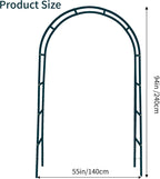 RUBFAC 94" Metal Garden Arch Trellis for Climbing Plants Outdoor, Garden Arbors and Arches, Halloween Archway for Pumpkin Balloon Rose Vines Wedding Christmas Birthday Party Decorations, Army Green