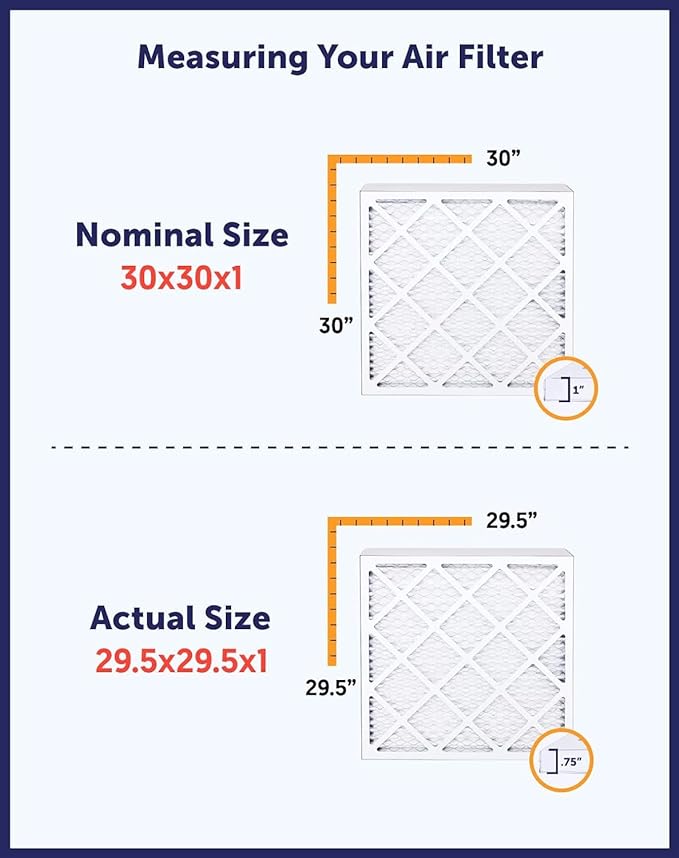 Filter King 37.5x27x1 Air Filter | 4-PACK | MERV 8 HVAC Pleated A/C Furnace Filters | MADE IN USA | Actual Size: 37.5 x 27 x .75"
