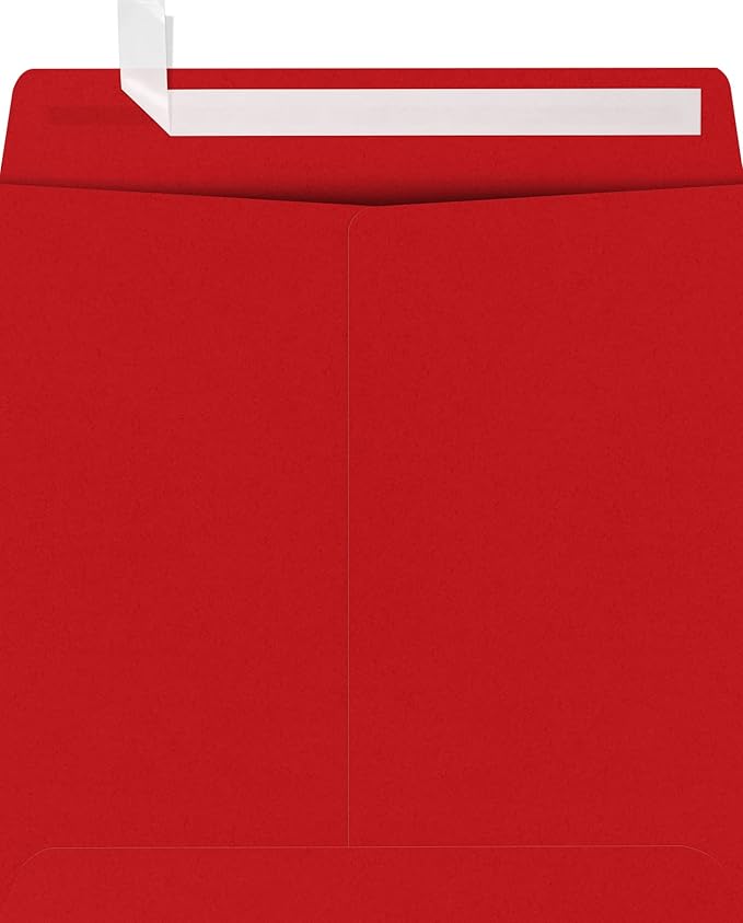 LUXPaper Square Invitation Envelopes | Peel & Press | 9" x 9" | Ruby Red | 80lb. Text | 50 Qty