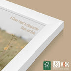 VCK 8x10 Picture Frame Set of 4 - White, Gallery-Quality Wood Poster Frames, 1.1-Inch Wide Border, Polished Plexiglass, Vertical or Horizontal Wall & Tabletop Display for Photo/Art/Prints, White