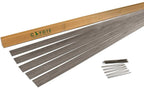 5 Piece Steel Home Kit Raw Steel Edging with 15 Edge Pins, 4" by 8', 18-Gauge