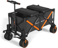 WISELD GT3 Electric Wagon Cart with 2 Seats, Dymanic Load 551LBS/Static 771LBS, All Terrain Wagon, 2 Modes, Reverse Function, Precision Steering, for Shopping, Sports, Garden, Camping