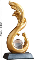 AWNR Abstract Art Deco Decor Statues for Home,Shelves,Table,Living Room, Dining Room,Modern Sculpture Decoraciones of Homes for Sale (Gold A)