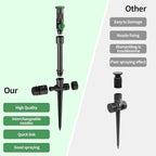Flexible Sprinkler System, Above Ground DIY Irrigation Kit, Multi-Adjustable Lawn Sprinkler Set, Ideal for Plant and Flower Bed Watering, 30ft Garden Hose Included