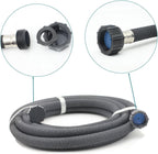 Soaker Hose with Connector 5/8in Diameter 25FT 50FT Black Garden Water Hose Flower Bed and Lawn Lightweight Hose (50FT)