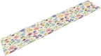 Floral Decorative Table Runner, Watercolor Floral Botanical Rustic Modern Style Pattern Printed Long Table Runner for Restaurant Kitchen Party,13in（33cm） W * 72in（184cm） L