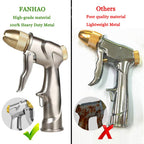 FANHAO Upgraded 100% Metal Garden Hose Nozzle Heavy Duty, High Pressure