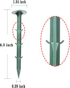 6-Inch Plastic Stakes Sturdy Plastic Stakes Anchors Rustproof for Holding Down Landscape Fabric Lawn Edging,Weed Barrier, Tents,Game Nets and Rain Tarps (200)