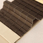 LETAU Cordless Wood Window Roller Shades, Bamboo Light Filtering Window Blinds for Indoor Home, Office, Kitchen, Pattern 4