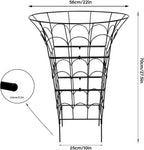 COOOXIM Peony Cages & Supports - Metal Plant Obelisk Trellis for Outdoor Use, 27.5 x 22 Inches, Perfect for Peonies, Roses, and Climbing Vines - Durable Garden Support Ring in M Shape