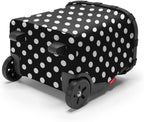 reisenthel carrycruiser dots White - Portable Shopping Trolley with Sturdy Aluminum Frame, Shoulder Strap and Removable mesh Inner Bag -Water-Repellent