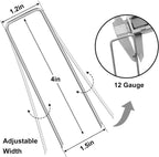HongWay 120 Pack 4 Inch Landscape Garden Staples, Garden Stakes Galvanized 12 Gauge SOD Ground Stakes Landscaping Fabric Pins Yard Staples for Lawn Turf Hose Irrigation Tubing