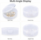 Clear Round Plastic Storage Container with Lid, Mini Small, Single Pack | Organizer for Beads, Jewelry, Cards, Crafts & Hobby Supplies