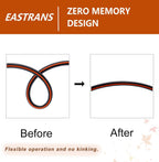EASTRANS Short Garden Hose 3 ft x 5/8", Heavy Duty Black Orange Water Hose with 3/4" Solid Brass Connector, Flexible, Lightweight, Durable, Male to Female