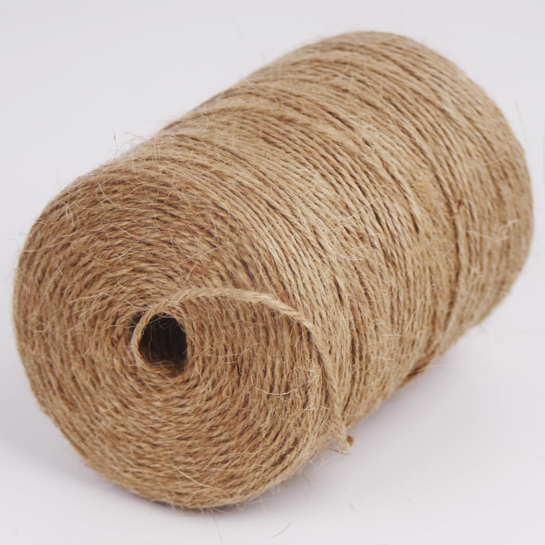PerkDecor 2Pack 2mm Natural Jute Twine String 1600 Feet Long Twine String for Crafting Gardening Gift Wrapping Macrame DIY Home Decor (Brown-800Feet/Roll)