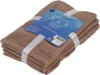 Casa Lino 4 Pack Hand Towels for Bathroom, 18"x28", 100% Cotton, Ultra Soft & Highly Absorbent, Premium Luxury Towels for Gym, Shower, Hotel, New Apartment Essentials, Brown