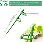 Belit 8 Pack Small Plant Support Plant Stakes, Adjustable Garden Single Stem Support Stake, Planter Support Ring for Orchid, Rose, Peony, Peppers and More, 16 inch